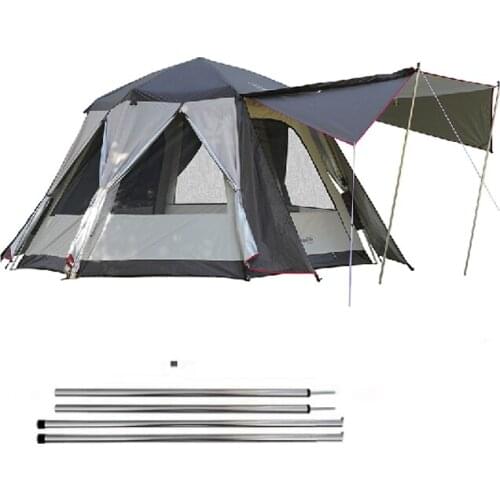 Vidaldo Outdoor Camping Leisure Double-layer Thickened Sunscreen WaterProof Multi Person Automatic Hexagonal Tent