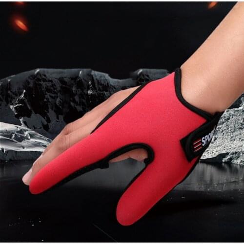 2 Fingers Fishing Gloves Outdoor Breathable Anti-Slip Thumb Index Finger Gloves Fishing Finger Protector Tool Accessories