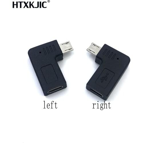 90 degree angled USB 3.1 Type C Male-To-Female To Micro USB Female OTG USB-C Converter Adapter For Huawei Samsung Xiaomi
