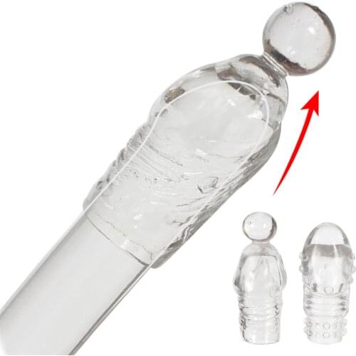 Sex Toys For Couples Textured Extender Erection Condoms Silicone Penis Sleeve Clitoris Stimulation Reusable Condoms Erotic Toys