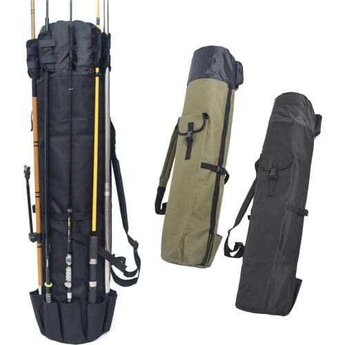 Folding Fishing Pole Carry Bag Case Organizer Fisherman Reel Gear Organizer