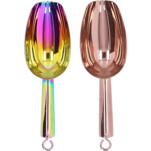 Ice Scoop Stainless Steel Ice Scraper Shovel Flour Scoop Popcorn Candies Shovel Home Kitchen Gadgets Accessories