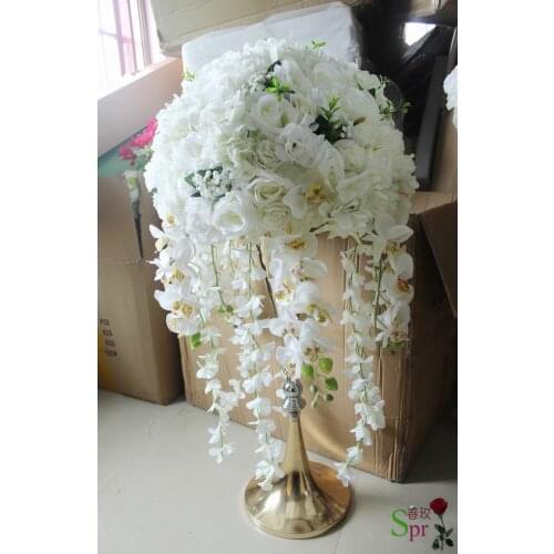 SPR new high quality-4pcs/lot 40cm dial. artificial wedding table flower center flower ball wedding road lead flowers decoration