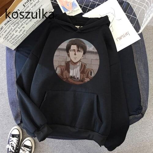 Attack on Titan Hoodie Men Fashion Loose Pullovers Casaul Livai Ackerman Eyes Print Hoodie Sweatshirt Women Pullover Hoodies