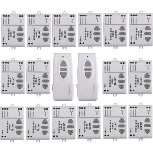 Ac 220 v intelligent digital RF wireless remote control switch system for projection screen 2*transmitter + 16* receiver