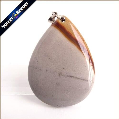 High Quality Big Natural Picasso Jaspers Stone Beads Pendants Necklaces Wholesale Bijoux Necklace For Womens Jewelry ZS618