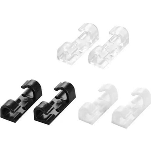 1Set Cable Clips Desktop Organizer Self-Adhesive Cord Management Wire Holder Data Telephone Line Winder Sleeve