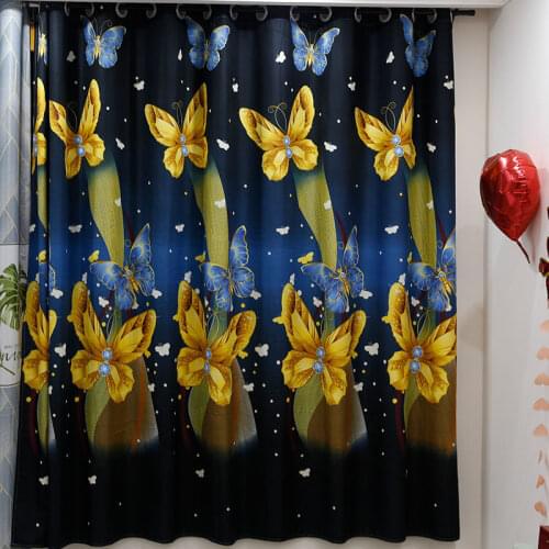 1pcs Perforation-free Nordic Style Luminous Curtain Shading Cloth Bedroom Living Room Balcony Insulation Curtain Finished F8342