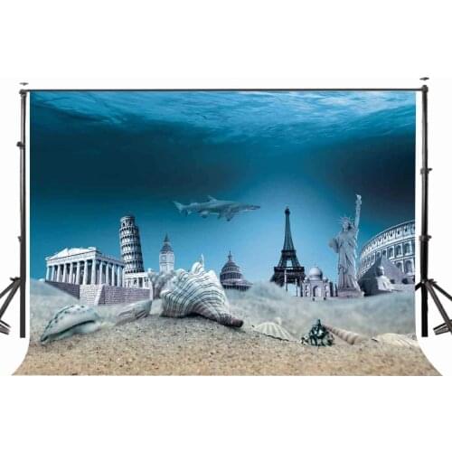 150x220cm Amazing Undersea View Backdrop Famous European Style Landscapes Photography Background
