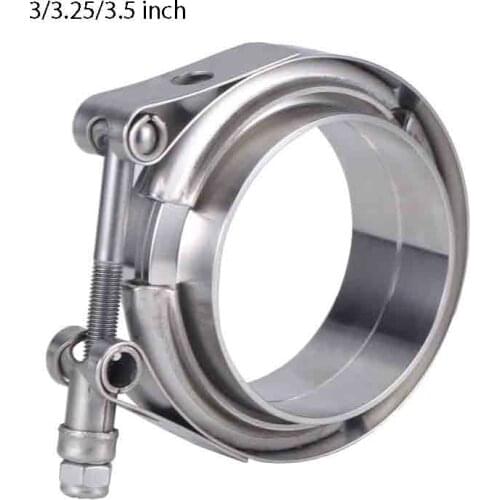 3/3.25/3.5 inch Stainless Steel Exhaust V Band Clamp Male Female Flange Assembly High Quality
