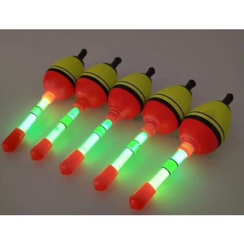 3 Pcs/Lot 5g 10g 15g EVA Luminous Fishing Float Long Vertical Night Lighting Fishing Floats Bobber Sea Fishing B476