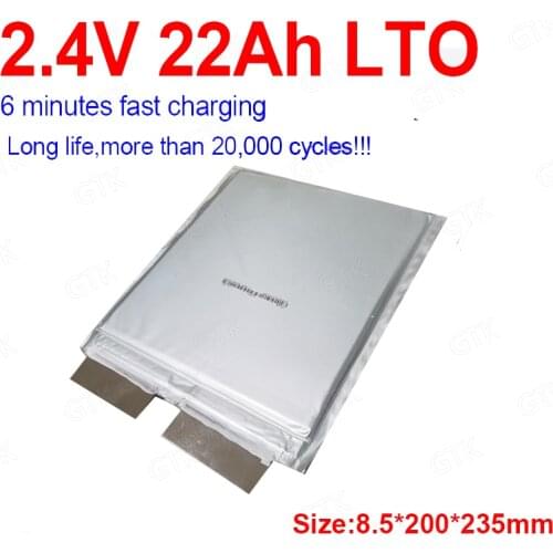 60pcs 2.4V 22Ah Lithium titanate battery no 2.3V 20AH LTO battery for diy 48v 24V Vehicle start Forklift RV g cart