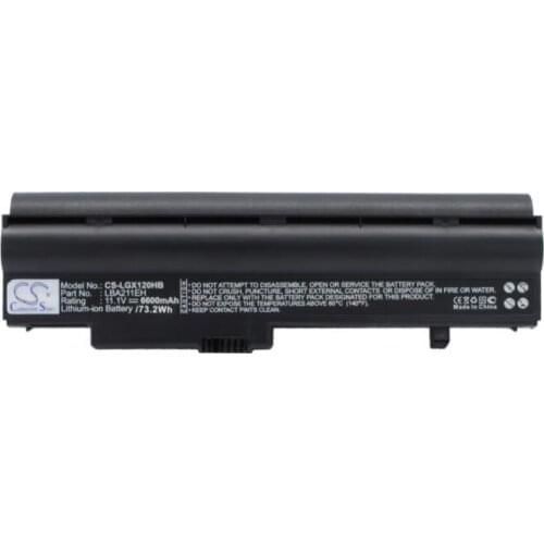 Cameron Sino 6600mAh battery for LG X120 X120-G H L L.C7B1A9 L.C7L1A9 N X130 X130 10" G L LB3211EE LB3511EE LB6411EH LBA211EH