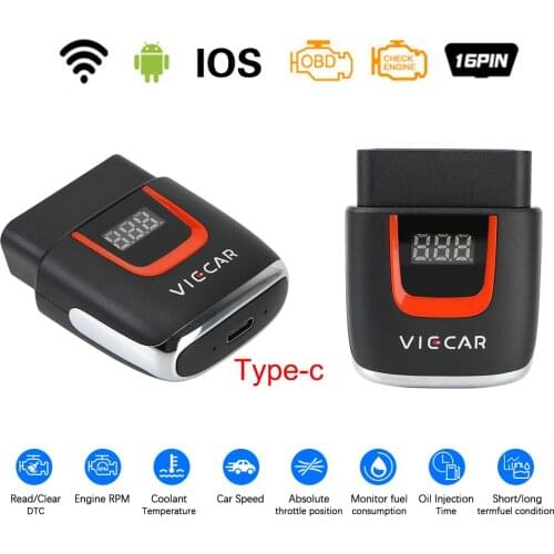 WIFI Car ELM327 OBD2 Scanner Code Reader Engine Diagnostic Repair Tool Viecar ELM 327 Digital Auto Accessories for Android IOS