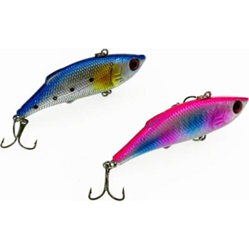 Big Sale Game VIB Lures 10pcs Hard Bass Bait 7.5cm 10g Vibration Fishing Lure Pesca Fishing Wobbler