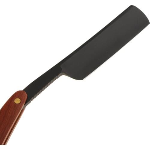 Safety Wooden Handle Stainless Steel Folding Straight Razors Mens Beard Mustache Hair Removal Shaver