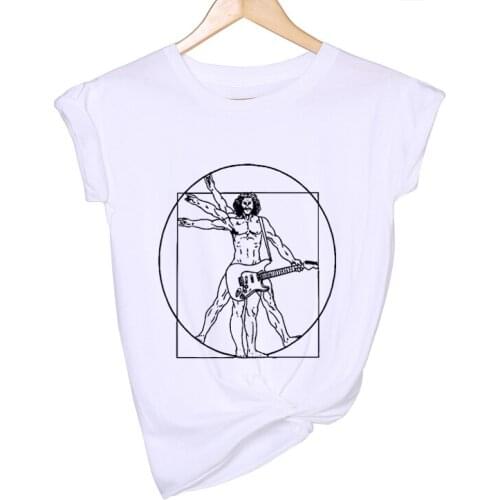 Playing Guitar Printing Girls O-Neck Casual Plus Size Thin Style T-Shirt Women Summer Oversize Loose Tees Kids Short Sleeve Top