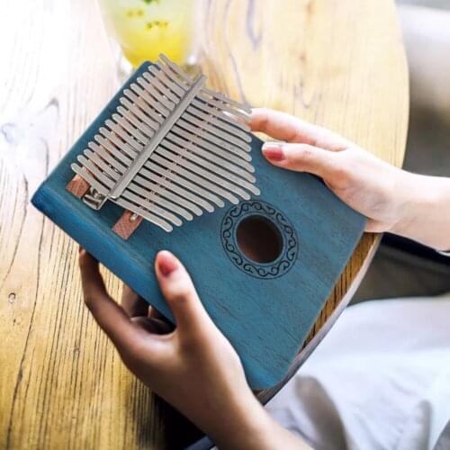 Quality Musical Instrumentos Musicales 17 Keys Wood Mahogany Kalimba Thumb Piano Finger Percussion Musical Instrument