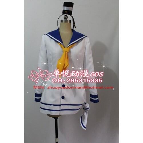 Kantai Collection Tokitsukaze Cosplay Costume with hat and socks 11