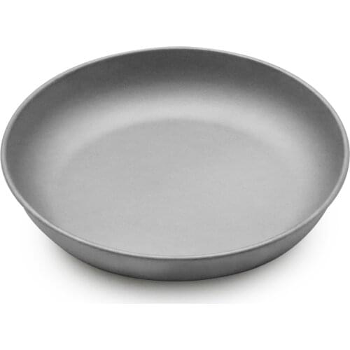 Lightweight Titanium Plate Pan Dinner Home Food Container Outdoor Camping Equipment Picnic Tableware Yard BBQ Party Kitchenware