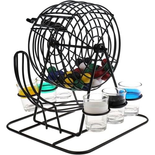 Mini Bingo Draw Machine Drinking Game Set Adult Party Bar Home Game