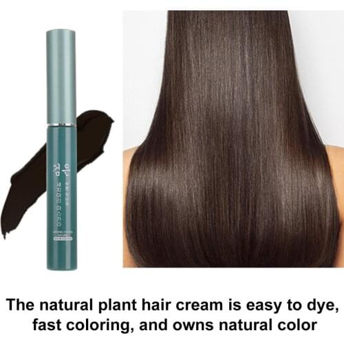 3 Colors Natural Plant Hair Dye Hair Color Brush DIY Hair Color Wax Mascara Dye Cream Long Lasting Safe Hair Cream