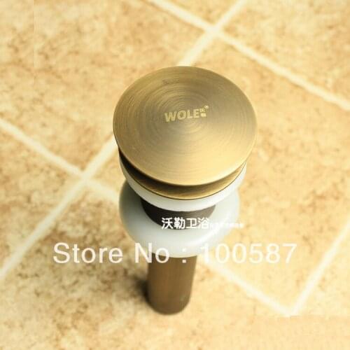 NEW CHROME VESSEL SINK POP UP DRAIN OVERFLOW 009