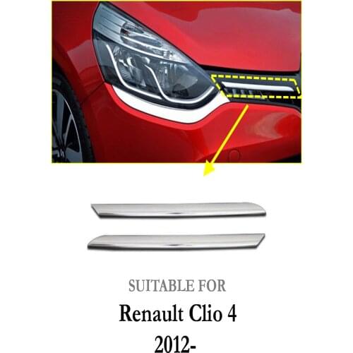 For Renault Clio 4 Car Front Grill Chrome Accessories 2 Pieces High Quality