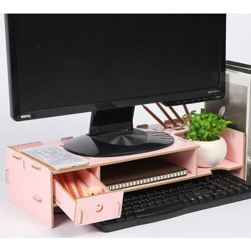 Computer Monitor Increase Rack File Rack Organizer Wooden Office Supplies Desktop Storage Box Organize Rack Office Accessories