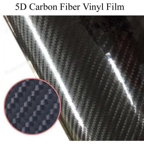 5D Small Plaid Carbon Fiber Vinyl Film Car Styling Waterproof Motorcycle Sticker 152*20cm/roll
