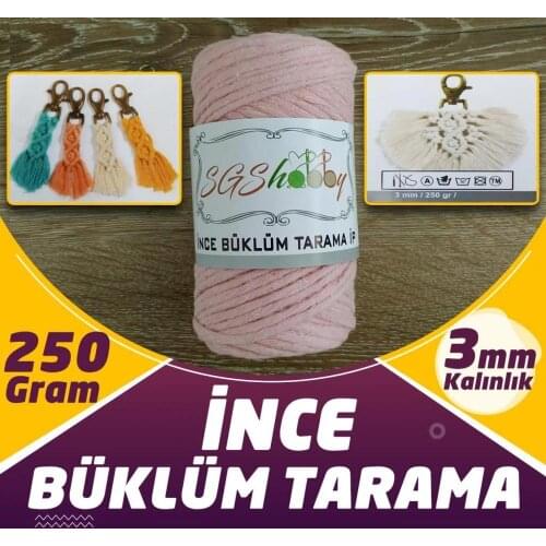 Twisted Cotton Macrame Scanning Floss 250 Gram 100 % Cotton 3mm Cord Colorful Braided Solid Core Cord For DIY
