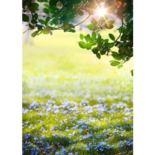 Green Leaves Floret Sunshine Bokeh Photography Backdrop Custom Background for Baby Children Portrait Pets Photophone Fond Photo
