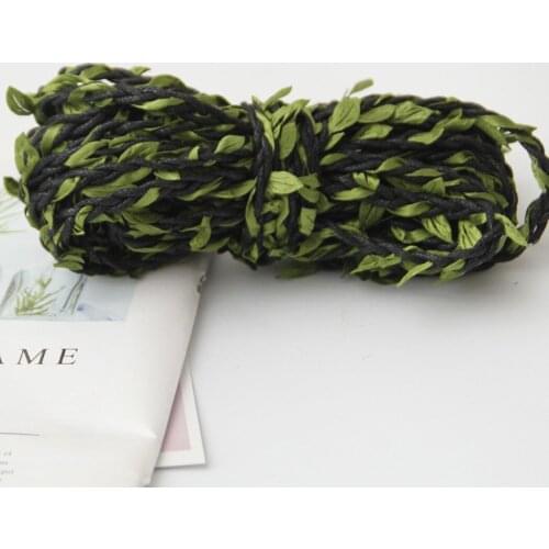1*Rattan 10M Simulation Leaf Hemp Rope Green Leaf Braid Rattan DIY Decoration Materials 100% Brand New And High Quality