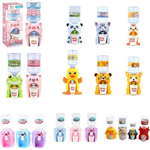 1pc Mini Cartoon Drink Water Dispenser Toy Kitchen Play House Toys Mini Water Dispenser Toy Kitchen Playhouse 19 Styles