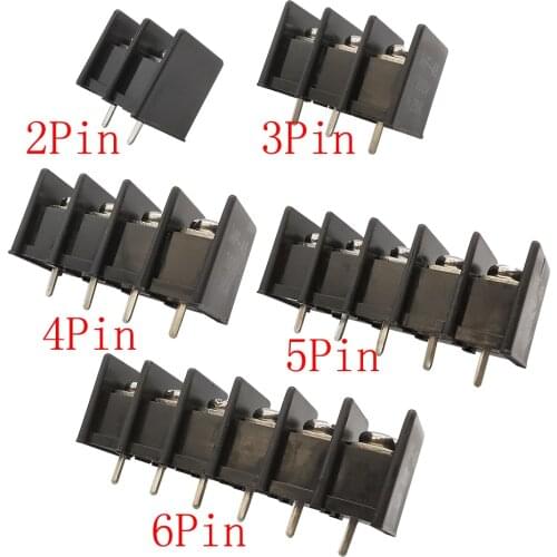 10Pcs KF45-9500 2P/3P/4P/5Pin/6 Pin 9.5mm Pitch Black PCB Terminal Block Connector Barrier Screw Terminals Blocks KF45