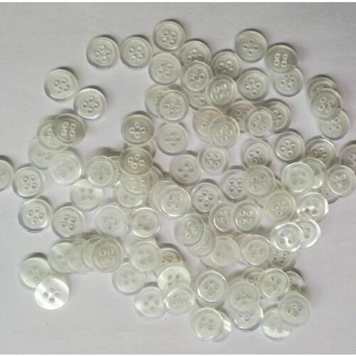 100pcs White Shirt Button Scrapbooking Sewing Decorative Button Sewing Accessories botone para manualidades 10mm/11.5mm