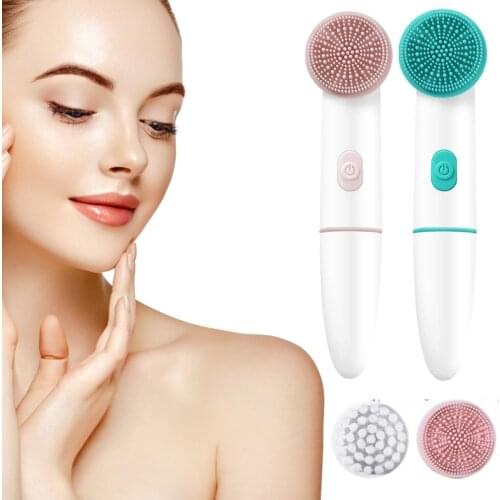 2 In1Electric Cleaning Brush Silicone Rotating Brush Galvanica Facial Spa System Deep Cleansing Cuticle and Dark Spot Skin Care