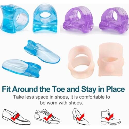 4 Styles 2Pcs/Pair Silicone Gel Foot Care Outdoor Hiking Household Toenail Correction Tool Comfortable Toe Separator