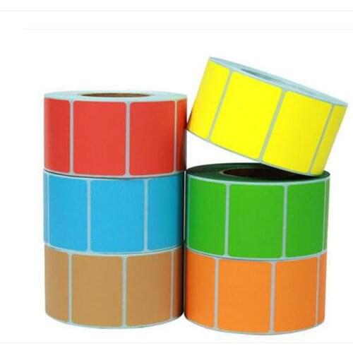 40*30mm 800 PCS label barcode paper label thermal paper roll of colored labels no ribbon printing