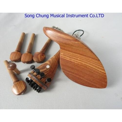 5sets violin rosewood part 4/4 Paris eye decorate with 4 black fine tuner