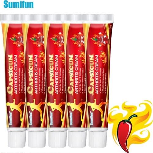 5Pc Sumifun Capsicum Balm Rheumatoid Arthritis Analgesic Cream Knee Joint Muscle Sprain Pain Relief Body Massage Medical Plaster