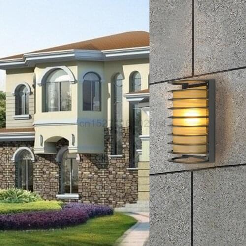 5pcs Modern LED Wall Lamp 15w AC 110v 220v For Lobby Hotel Villa Outdoor Waterproof Semi-circle Aluminum Wall Lamp