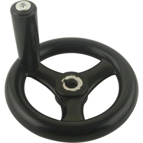 Bakelite Revolving Handle M12/16/18/20 Black Hand Wheel 12x100 12x125 16x160 18x200 20x200 for Milling Machine