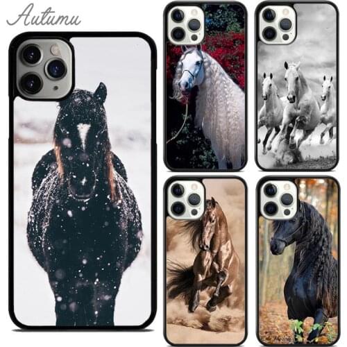 Horse Pony Horse Heartbeat Phone Case for iPhone 11 12 Pro Max mini X XR XS SE 2020 5 6S 7 8 Plus Samsung S8 S9 S10 Cover coque