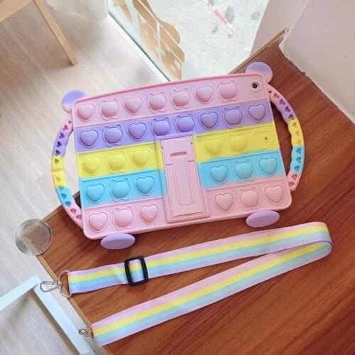 Cover Capa Strap For IPad Air 3 10.5 Pro 9.7 2020 10.9 11 Inch Tablet Cute Cartoon Kids Case 2019 for IPad 2017 2018 9.7 Mini 5