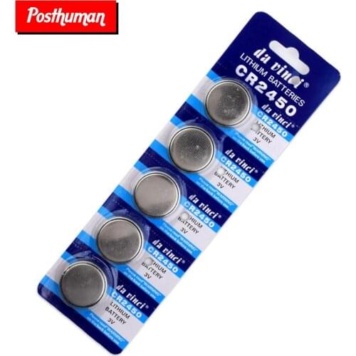 CR2450 Hot Wholesale 5x 3V Lithium Coin Cells For LED Lights Toys DL2450 BR2450 LM2450 KCR5029 EE6230 Watch Button Battery
