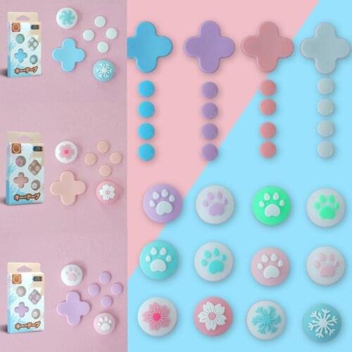 D-pad Move Direction Key Cross ABXY X Button Sticker Joystick Thumb Stick Grip Cap Cover For Nintendo Switch Joy-con Skin Case