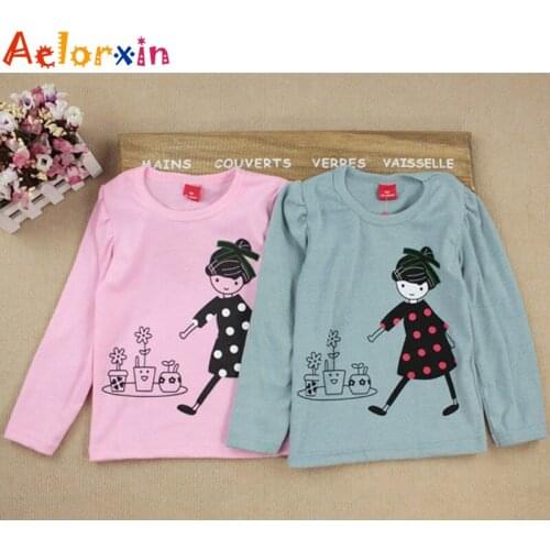 Kids Toddler Clothes Baby Girls Clothing Cartoon Girl Print Long Sleeve T Shirts Casual Blouse Tops Childrens Clothing