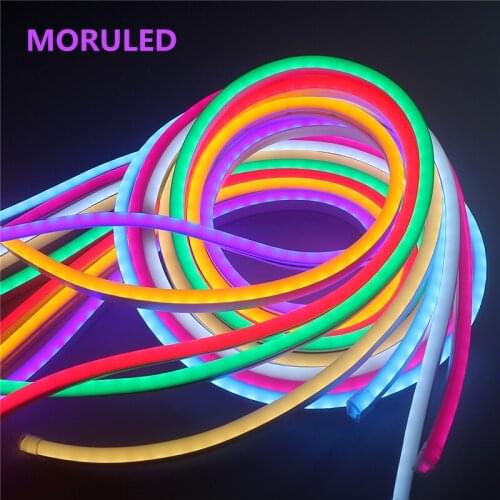 12V Flexible LED Strip Neon Rubber Waterproof Bar Light 6x12mm Led Tape Round Neon String Lighting With EU Power Supply 1m 2m 5m