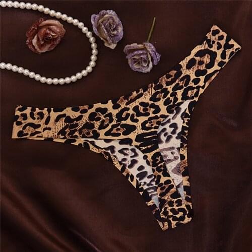 Hot Sale Leopard Women Sexy Seamless Underwear Women T Panties G String Womens Briefs Calcinha Lingerie Tanga Thong For Women